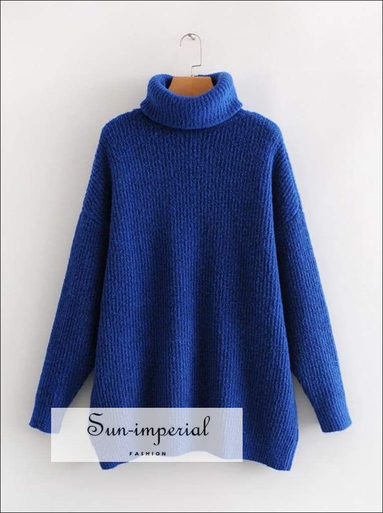 Women Light Purple Oversized Turtleneck Loose Pullovers Jumper Soft Warm Sweater Basic style, bohemian boho casual harajuku style 