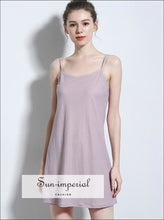 Women Mini Slip Dress Rayon Camisole Dress