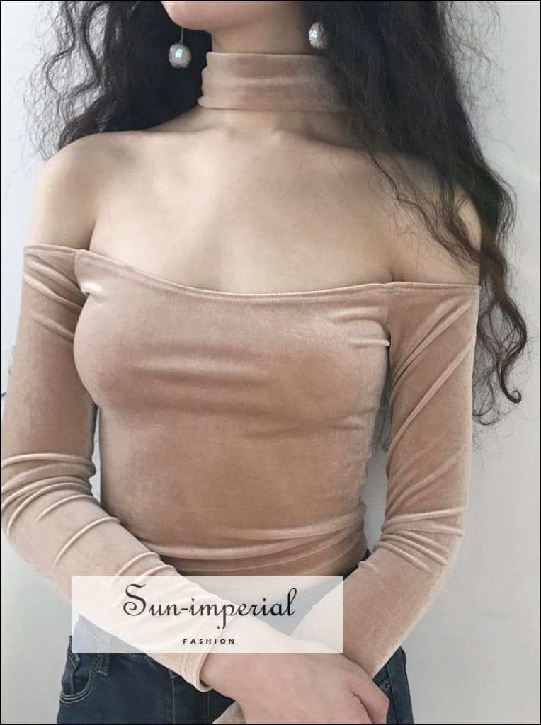 Min Qiao Women's Sexy Off Shoulder Long Sleeve Choker Thong
