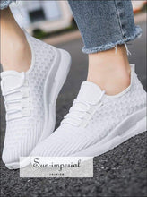 Women Outdoor Sports Shoes Running Mesh Breathable Lightweight Sneakers Casual Cushioning Lace SUN-IMPERIAL United States