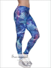 Women Printed Yoga Fitness Leggings Gym Stretch Sports Pants Athletic SUN-IMPERIAL United States