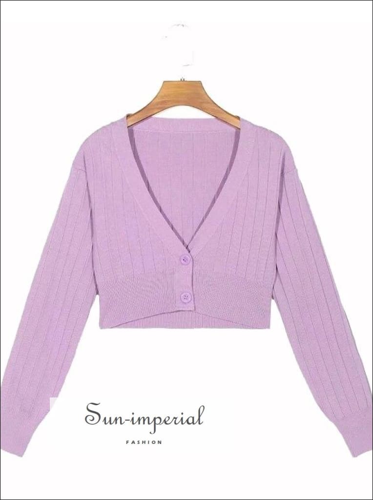 Sun-imperial - women red deep v neck cropped cardigan volume Sun-imperial - women red deep v neck cropped cardigan volume