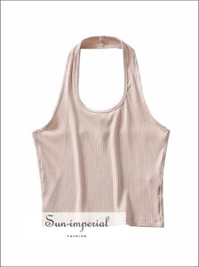 Women Ribbed Crop top with Halter SUN-IMPERIAL United States