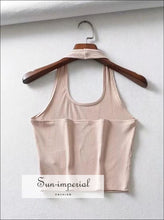 Women Ribbed Crop top with Halter SUN-IMPERIAL United States