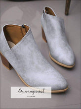 Women Shoes Vintage Mid Heel Ankle Boots SUN-IMPERIAL United States