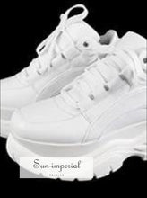 Women Sneakers Platform Chunky Causal Shoes Leather Sports SUN-IMPERIAL United States
