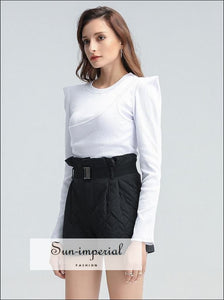Women Unique Solid Grey Long Sleeve top O Neck Slim Blouse with Attached Asymmetrical Cami Basic style, casual harajuku Preppy Style 