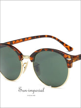 Women Sunglasses Vintage Summer Style - Blue Lens Black Frame