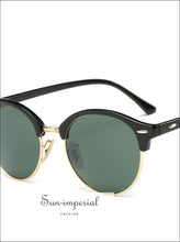 Women Sunglasses Vintage Summer Style - Blue Lens Black Frame