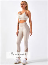 Women Two Piece Ribbed Tone Red Color Block Cropped top Cross back Sport Bra and High Waist ACTIVE WEAR, active wear women, activewear, get 