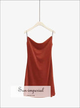 Women Velet Cami Slip Dress with Low back Split Sides Mini SUN-IMPERIAL United States