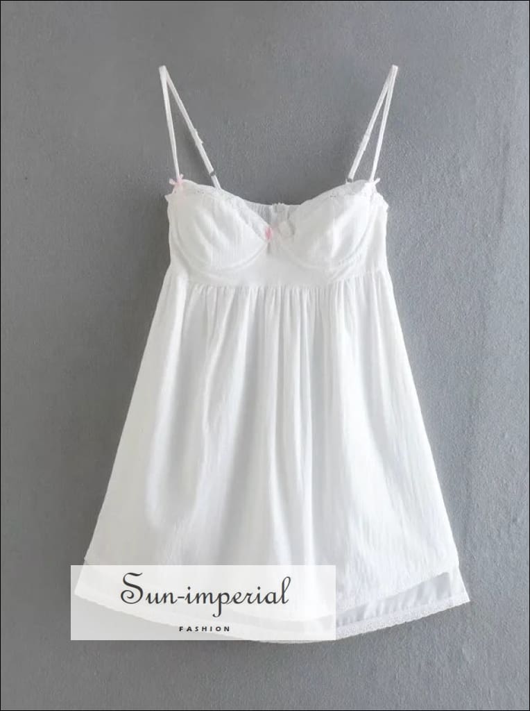 ladies white cotton dress Sun-imperial
