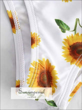 Women White Print Beach Swimwear Fashion High Waist Bikini Set Push-up Bra Strap Low-cut Two-piece SUN-IMPERIAL United States