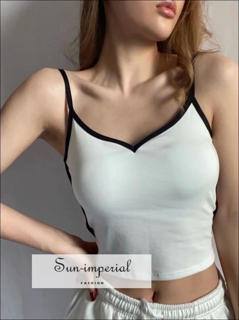 Sun-imperial - women white sweetheart neckline camisole with