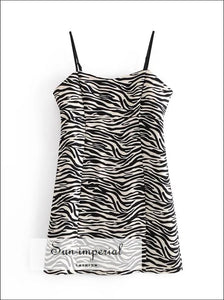 Women Zebra Print Long Sleeve Cropped Blazer and Mini Dress Two Piece Set 2 piece set, skirt jacke basic blazer set SUN-IMPERIAL United 