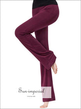 Women’s Bootleg Yoga Pant Spring Summer Pants Women Running Fitness Wear Modal Breathable SUN-IMPERIAL United States