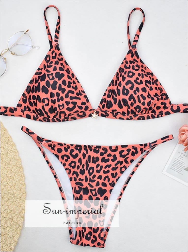 Women's Two Piece Pink Leopard Bikini