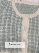Wool Plaid Single Breasted Cardigan - Sun Imperial (photo 7)