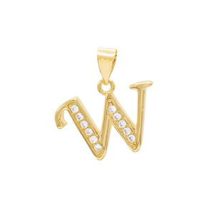 A-Z Initial Letter Pendant 14K Gold Filled Cubic Zirconia Figaro Chain Anklet 10" Set CZ Charm Foot Bracelet 2.4 mm Female Women Girl