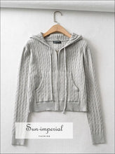 Zipped Cropped Hoodie Cardigan - Sun Imperial (photo 3)